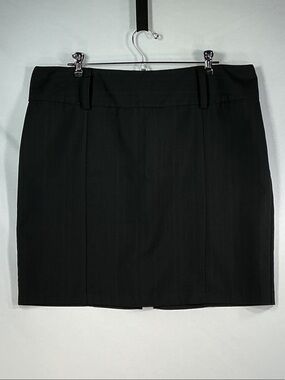 Maurices Black Straight Mini Skirt 90s Grunge Goth Chic 15/16